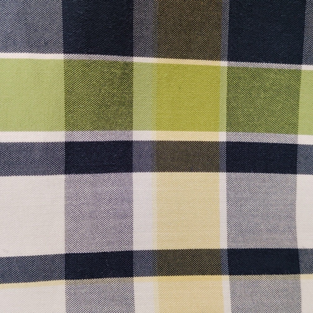 *E194 Anne Klein Sport navy, green & yellow cotton plaid shorts 12 FINAL PRICE - Picture 6 of 11
